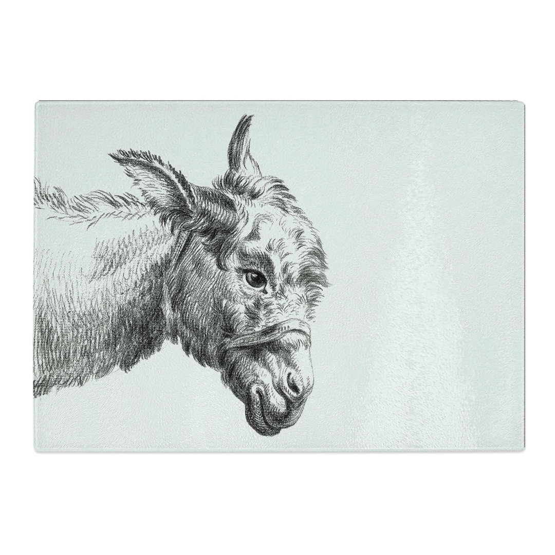 Tempered Glass a Head of a Donkey Chopping Board