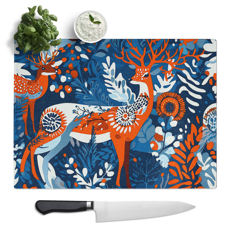 Scandinavian Art Vol.2 Pattern  Glass Chopping Board