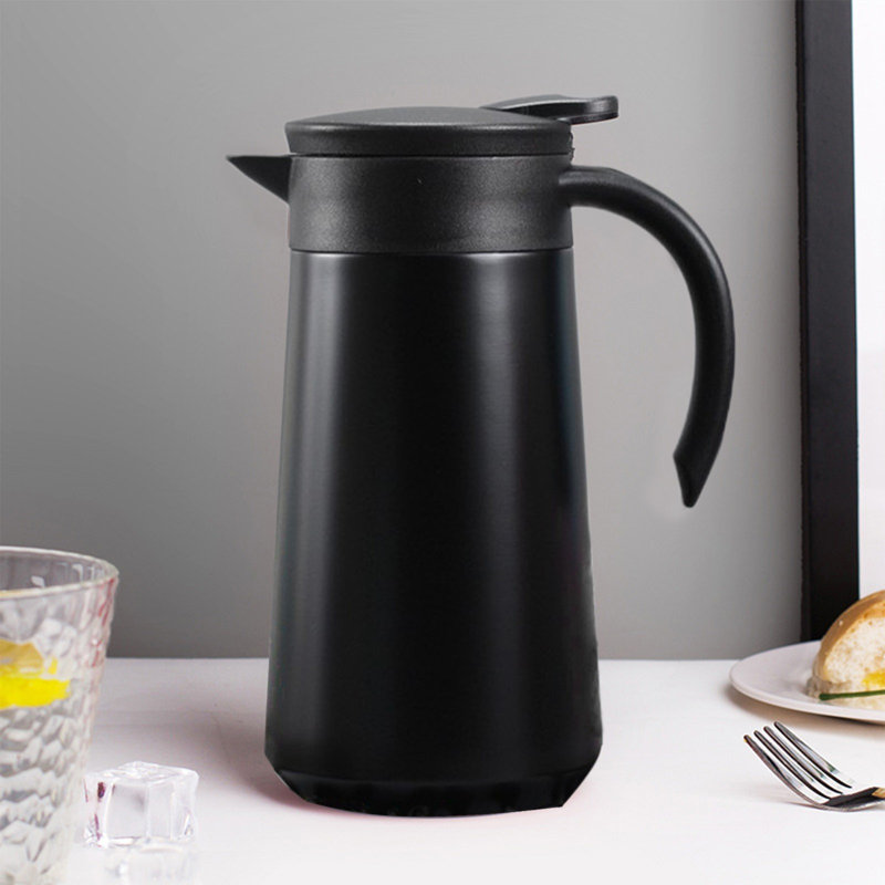 Mini bouteille d'eau chaude domestique en acier inoxydable 304, Noir