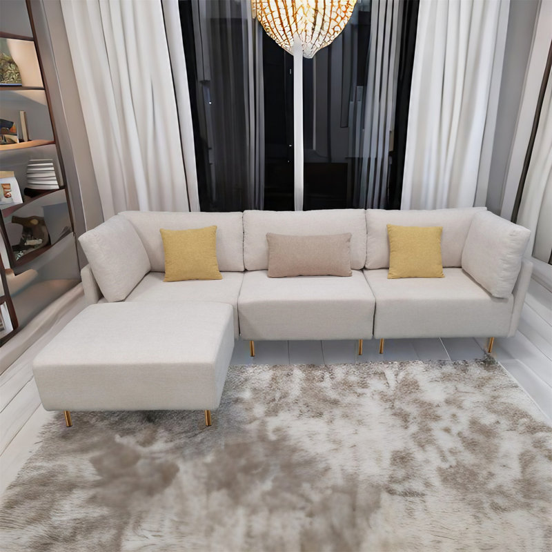 Upholstered L-Shaped Sectional Reversible