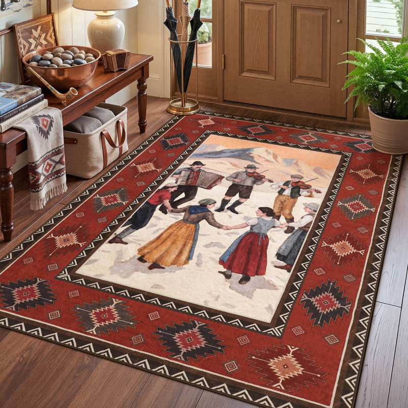 Tapis antidérapant Southwestern, Rectangle 3' x 5'