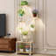 Support pour plante d'intérieur haut de 62 pouces avec lumières de culture à spectre complet, support décoratif en forme de S à 8 niveaux pour le salon