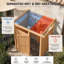 Cabine de douche d'extérieur en bois de cèdre avec porte verrouillable H 84 po x l 82 po x P 52 po - écran d'intimité en bois naturel pour piscine de jardin