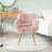 Lamprini Faux Fur Upholstered Make up chair with Metal Legs-1694260288