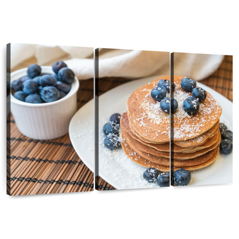 Yarlin Pancakes With Blueberries, 20" H x 33" W