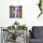 Red Barrel Studio® «Spring Dots Crop with White Border» par Elyse DeNeige, art mural en métal-1077215081
