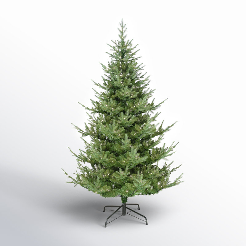 7.5' Lighted Artificial Spruce Christmas Tree