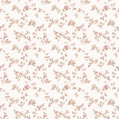 Small Prints Delicate Floral Design 33' L x 21" W Wallpaper Roll