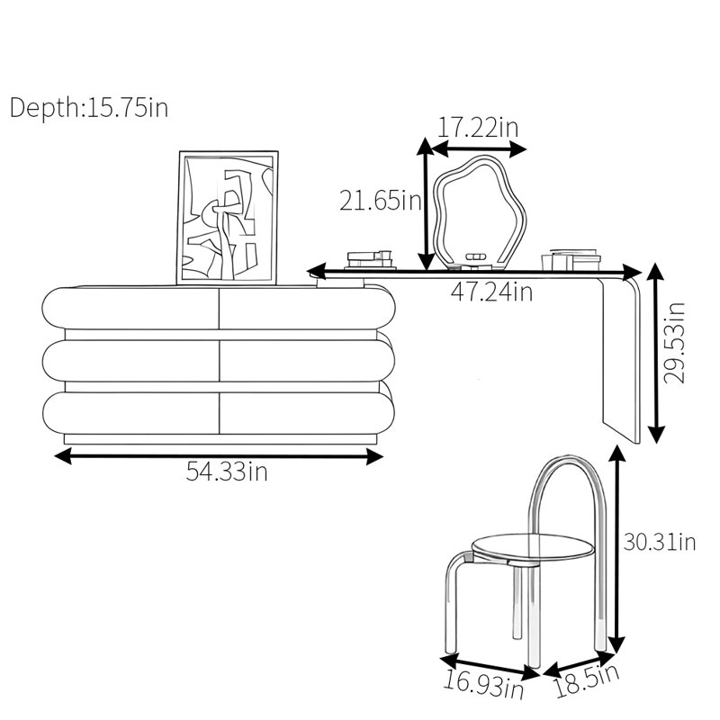 Commode rétractable Minimalist