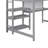 Twin Loft Bed with Desk, Shelves & Writing Board-192877010-192877009