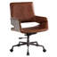 Chaise de bureau, cuir fleur rétro