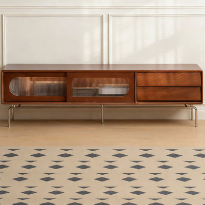 Modern Brown Solid Wood TV Stands