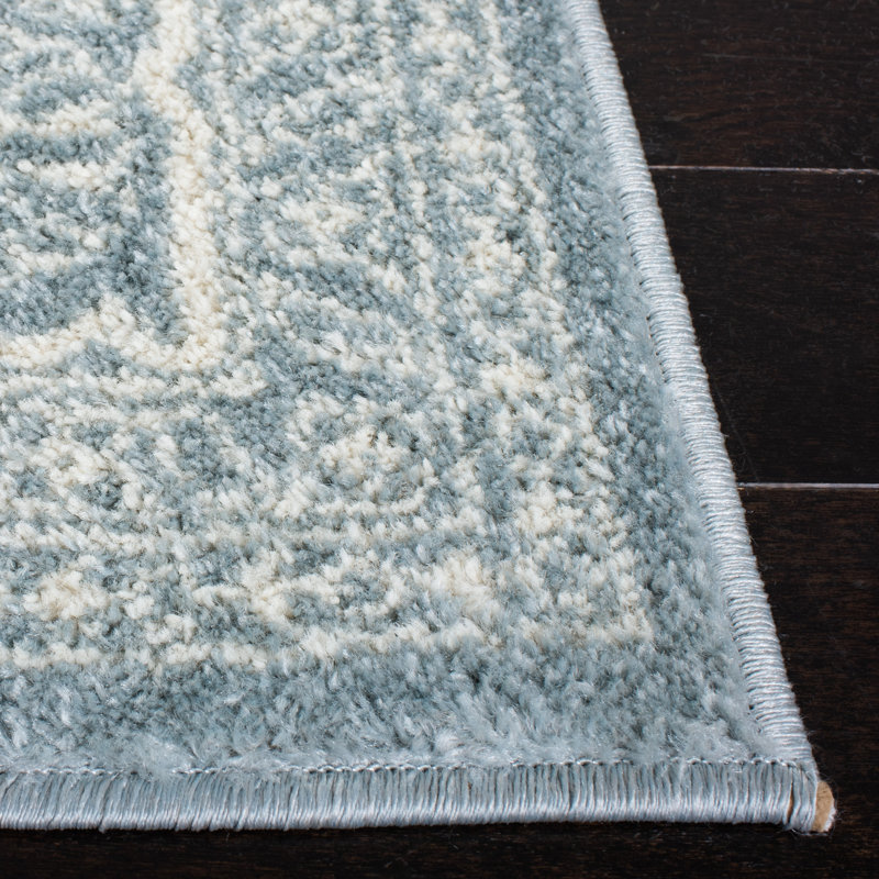 Stromsburg Oriental Area Rug, Blue/White/Neutral, Rectangle 91 x 152 cm