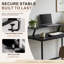L-Shaped Metal Base Computer Desk