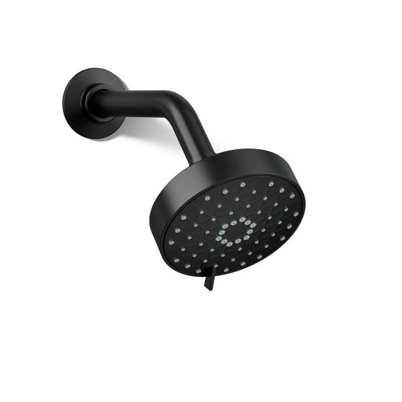 Flood Fixed Shower Head, Matte Black