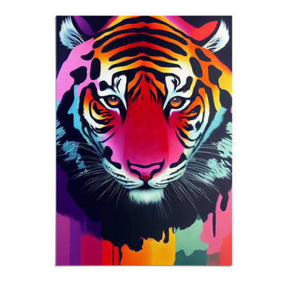 Painted Tiger No.6 Abstract - Wall Art