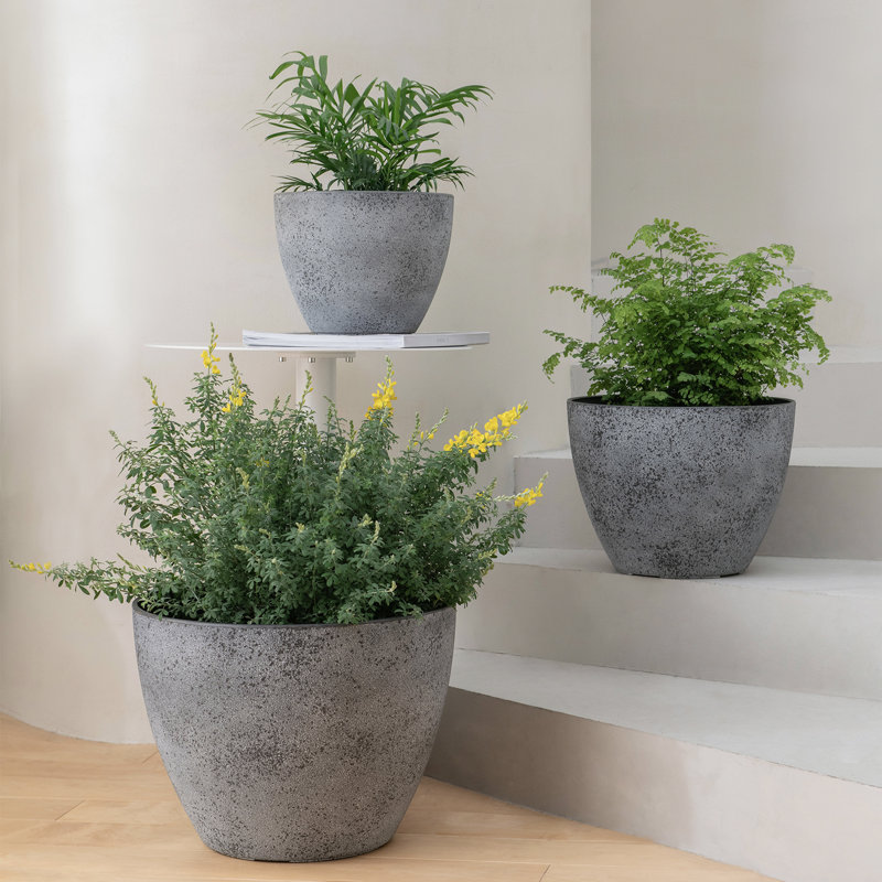 Nova Outdoor Planter Pots , Rock Gray