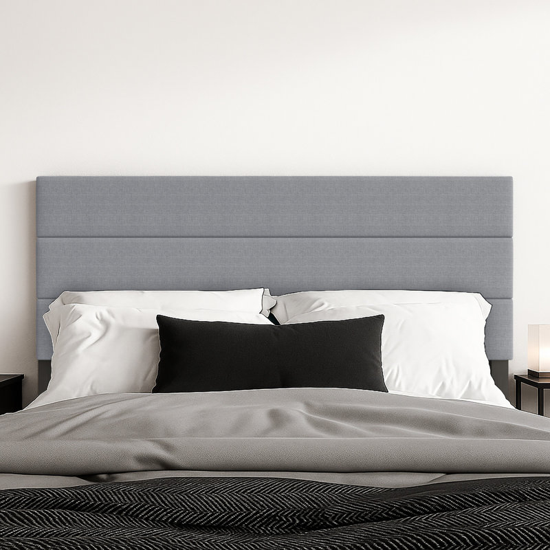 Farmersville Upholstered Headboard, Gray, Queen