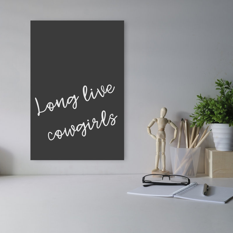 Long Live Cowgirls Bold Abstract Contemporary Wall Art Print 1 Piece Wrapped Canvas Wall Art, 45.72cm H x 30.48cm W