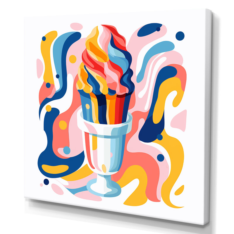 Popart Gelato Ice Cream I - Desserts Wall Art, 36" H x 36" W x 1.5" D