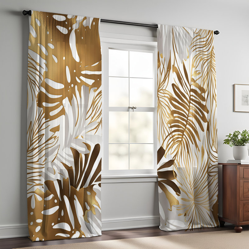 Paire de rideaux semi-transparents Filenn, L 56 po x L 78 po