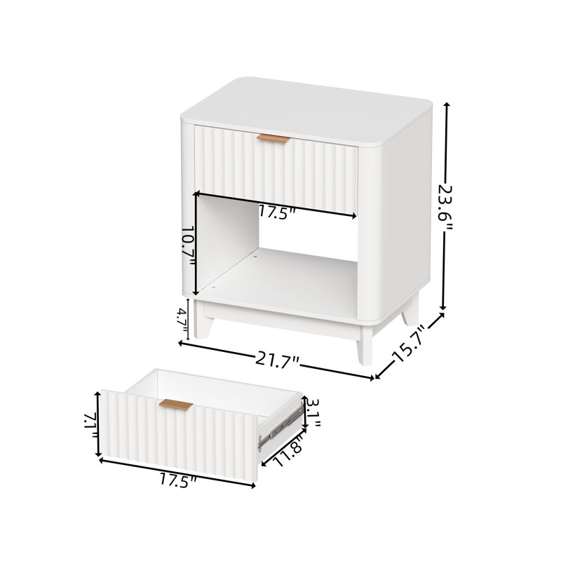 Nightstand with LED Light