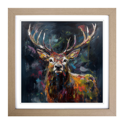Stag Expressionism No.2 - Framed Print