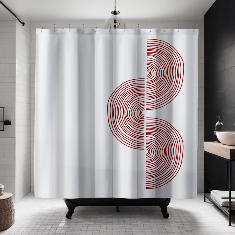 Rideau de douche Coco, Rouge