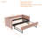 Twin Size Upholstered Daybed With Trundle,Usb Port ,Side Pockets, Modern V-Grained Backrest Design,No Box Spring Needed, For Bedroom, Guest Room-465388185
