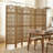 6-Panel Room Divider with Irregular Hollow-Out Design, Double Charred Finish-126671316