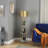 Akram 60.62'' Gold/White Column Floor Lamp