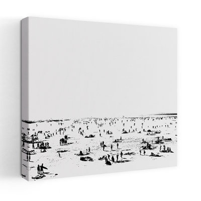 Art contemporain, paysage côtier moderne abstrait