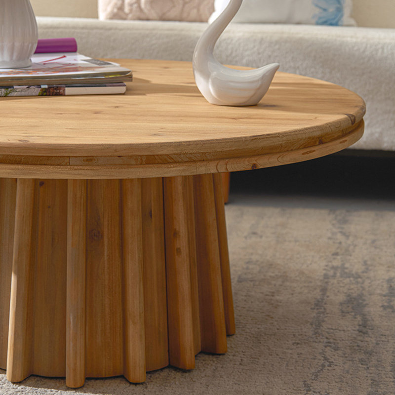 Nordic-style wood coffee table