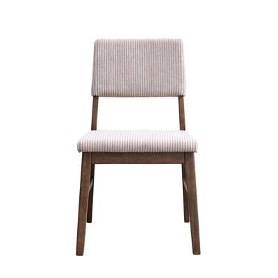 Chaise d'appoint 2 en velours côtelé mauve et noyer Dusty, scandinave, rembourrée de 19,6 po de largeur, avec plancher style 13 po, capacité de 220 lb