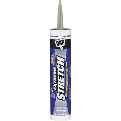 DAP 18711 10.1Oz Slate Gray Extreme Stretch Acrylic Urethane Premium Elastomeric Sealant 12/Pk