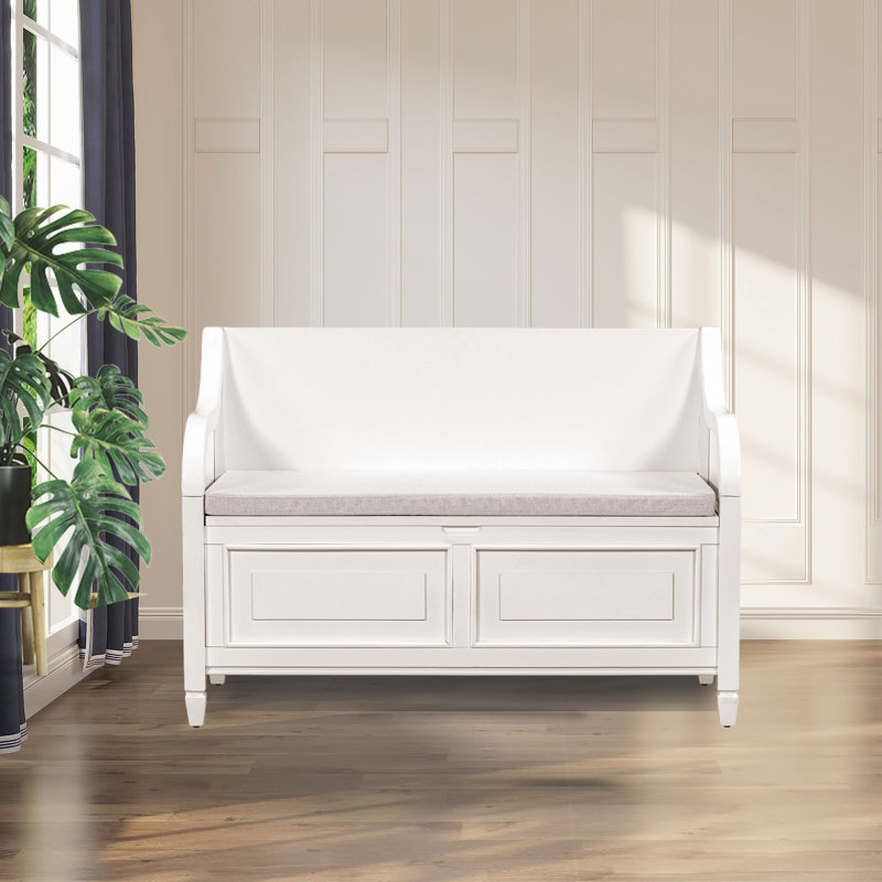 Banc de rangement Caellan, Blanc