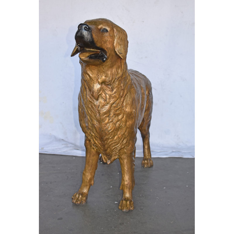 Labrador Retriever Dog Bronze Statue Light Color Finish - Size: 56" x 13" x 36"H