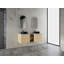 Meuble-lavabo mural avec lavabo d'art en céramique et porte à fermeture en douceur, emballage KD, contreplaqué-37114469