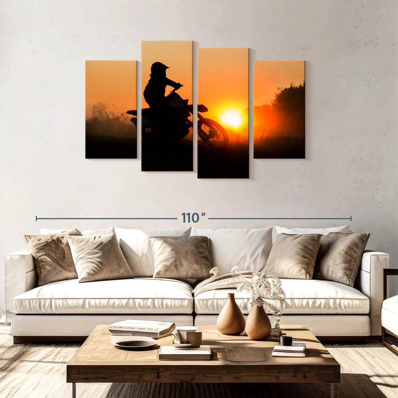 Sireci Motocross Sunset Ride, 48" H x 75" W