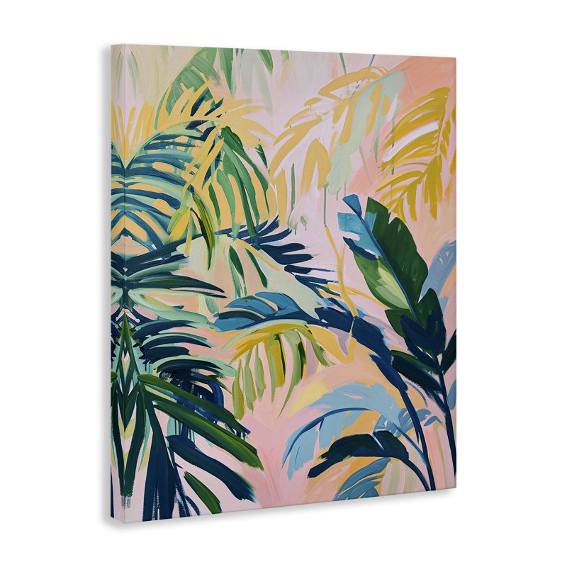 Impression sur toile «Tropical Leaf Impressions» par Ramona Murdock, H 20 po x l 16 po
