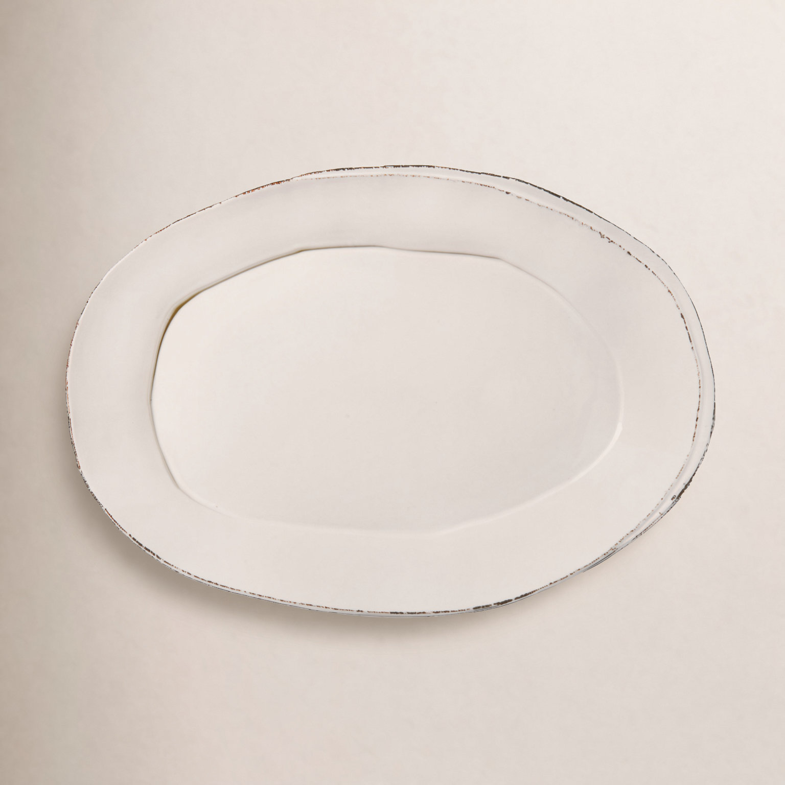 Lastra Oval Platter, White