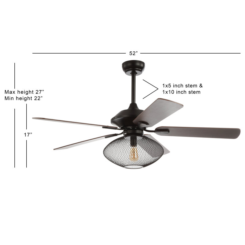 Vargas 52'' Ceiling Fan with Light Kit