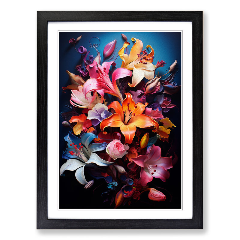 Single Picture Frame Print on Wood, Black Framed, 64cm H x 46cm W
