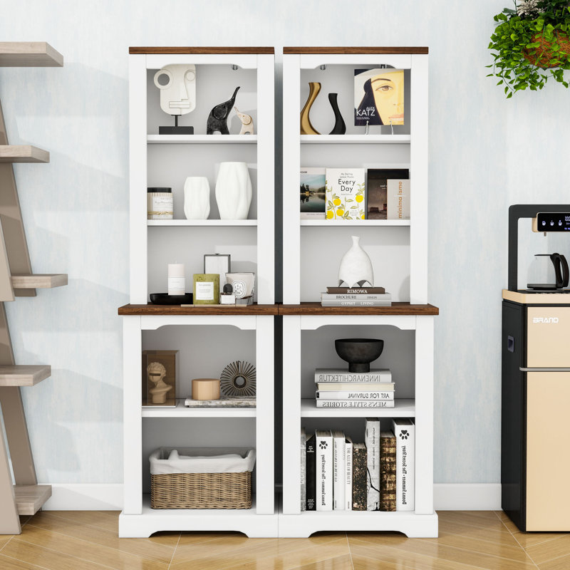 Armoire haute autoportante avec tablettes, Blanc