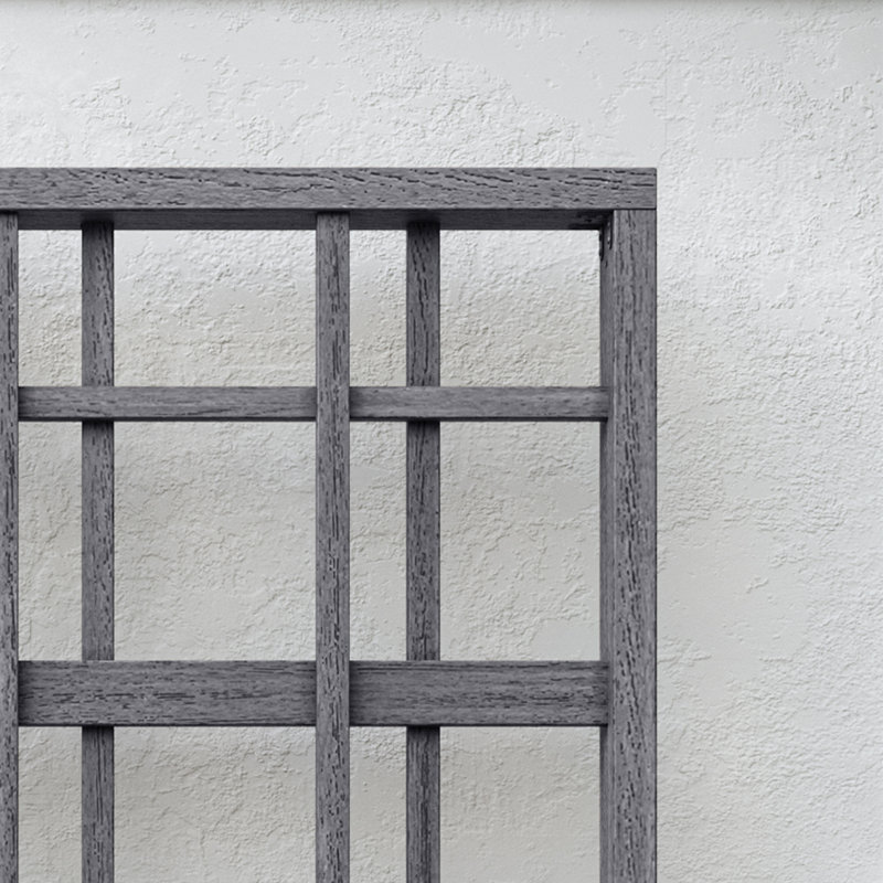 84'' Slate Gray Vinyl Lattice Panel Trellis