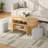 U-Can Multi-Functional Oval Coffee Table with Storage & 4 Fabric Stools