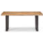 Armor Oak Solid Wood Top Metal Base Dining Table-64595438