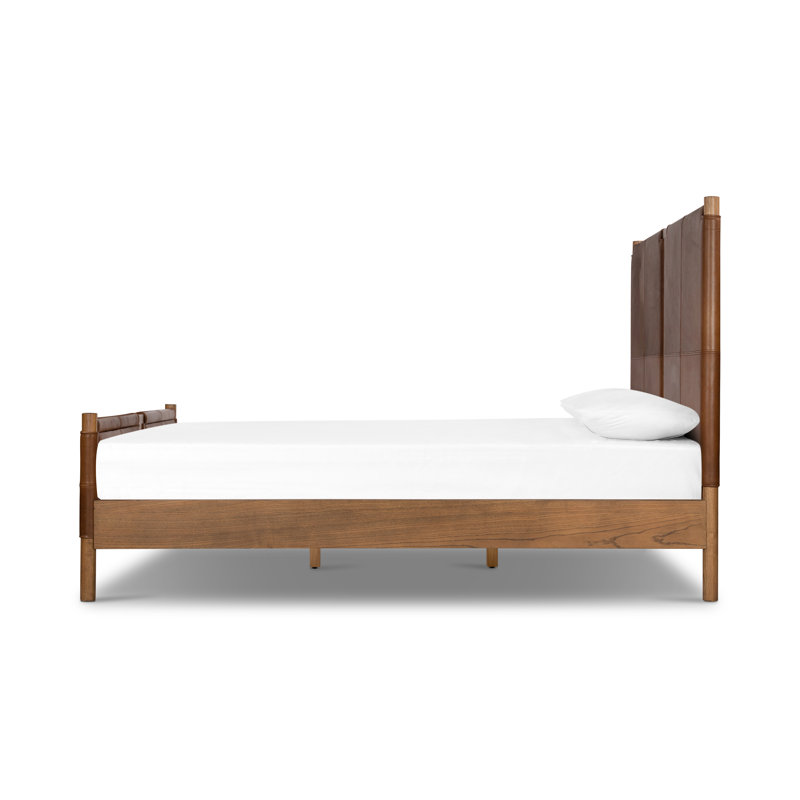 Salado Leather Bed, Heirloom Sienna, Queen