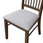  Ensemble de 2 chaises de salle à manger avec dossier à lattes, couleur noyer
