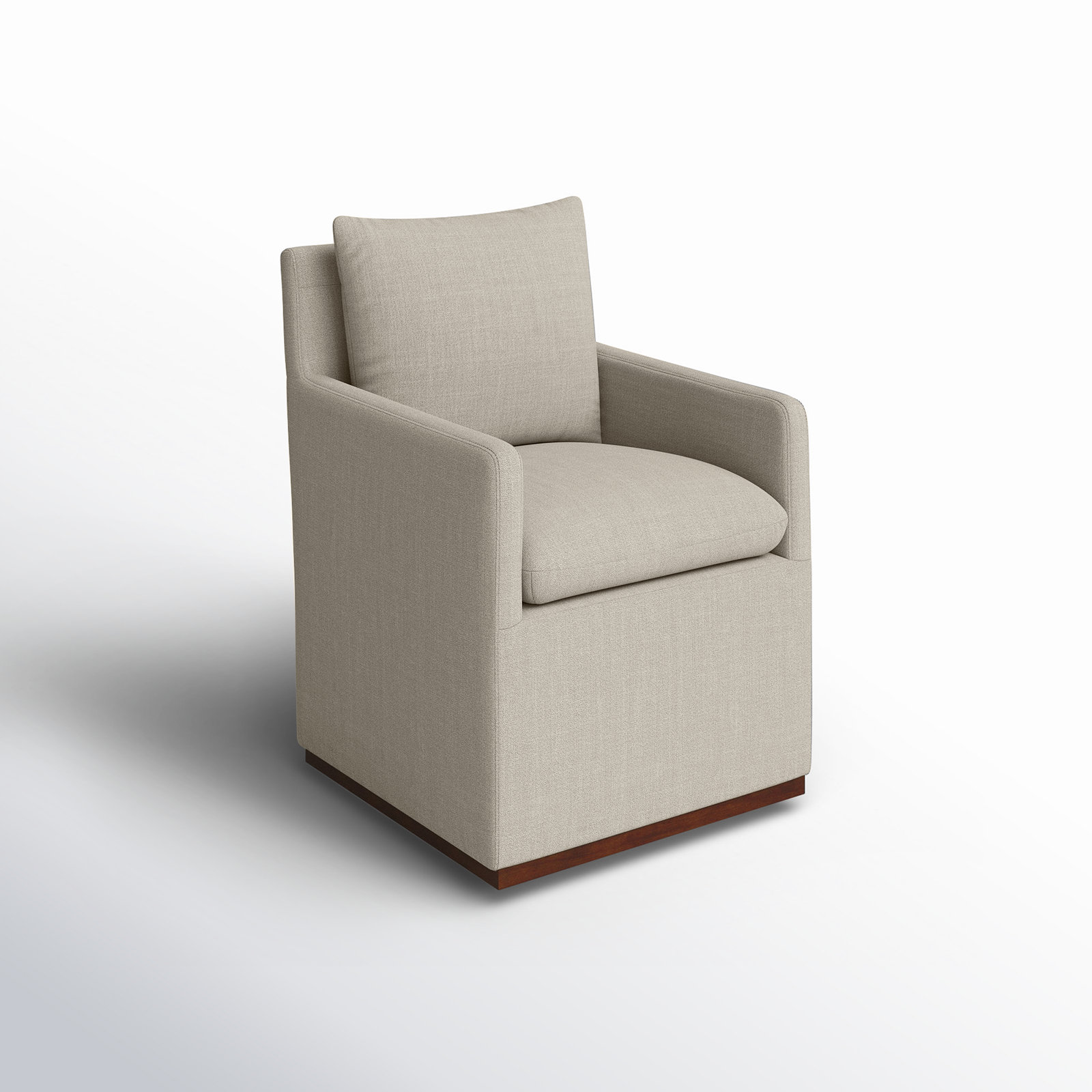 Bobbi Dining Armchair, Effie Flax Performance Linen
